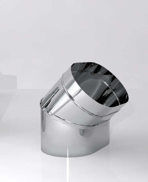 Отвод (колено) 45 градусов овальное на широкую