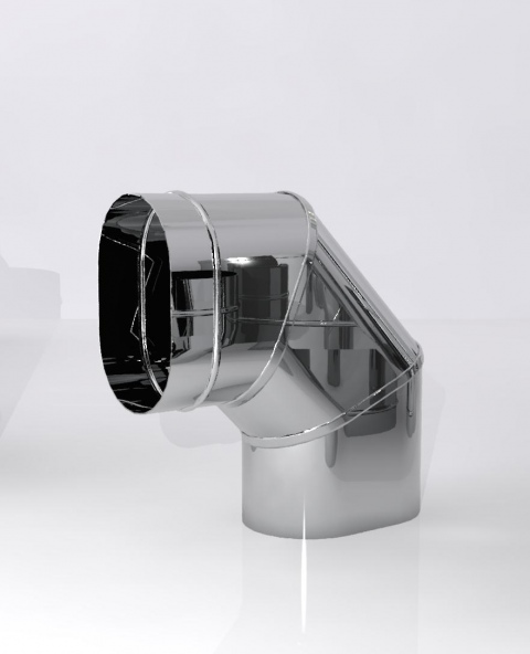 Отвод (колено) 90 градусов овальное на узкую