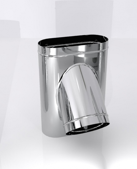 Тройник 45 градусов овальный