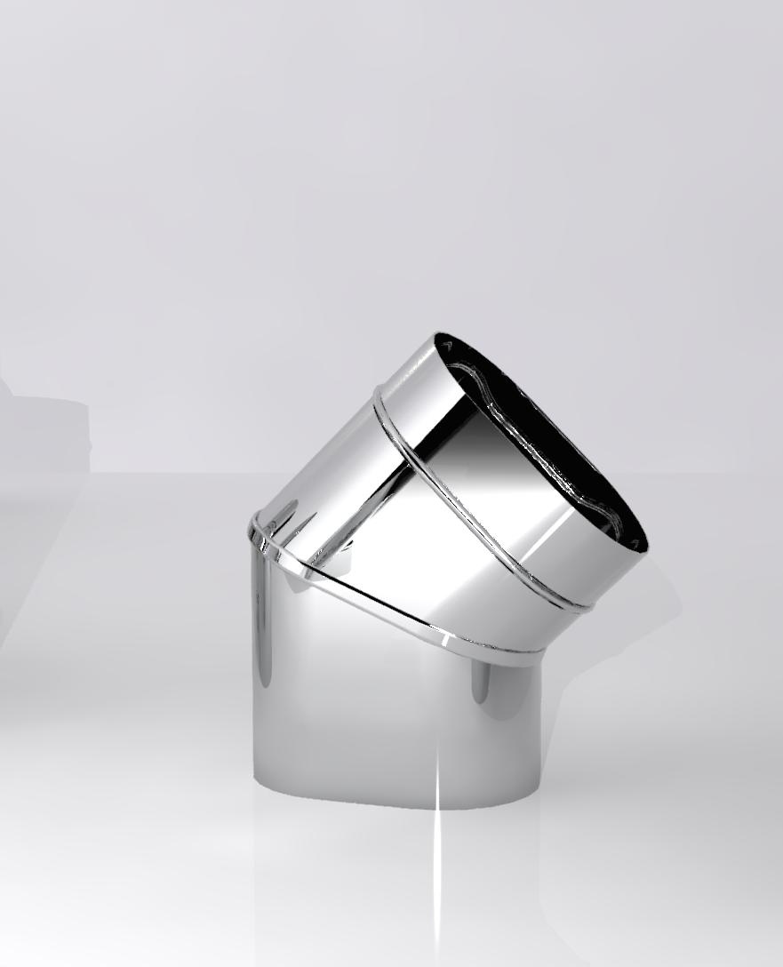 Отвод (колено) 45 градусов овальное на узкую