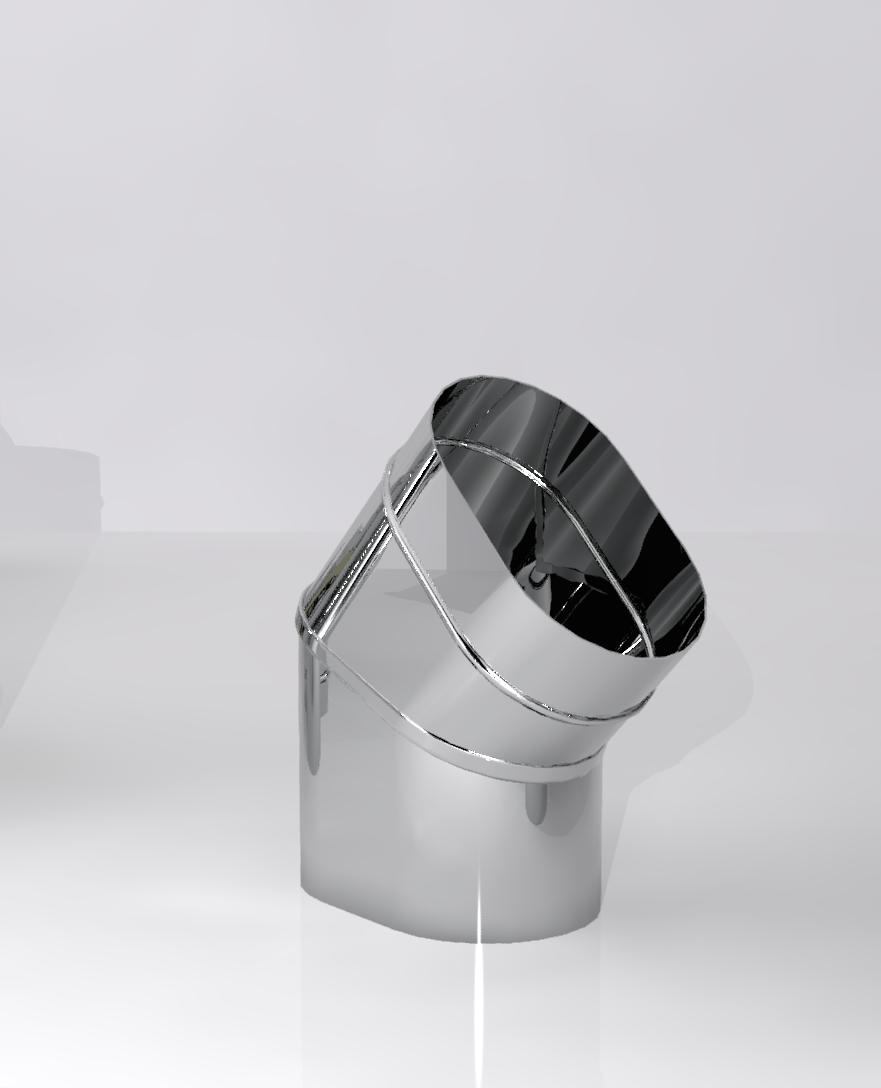 Отвод (колено) 45 градусов овальное на узкую