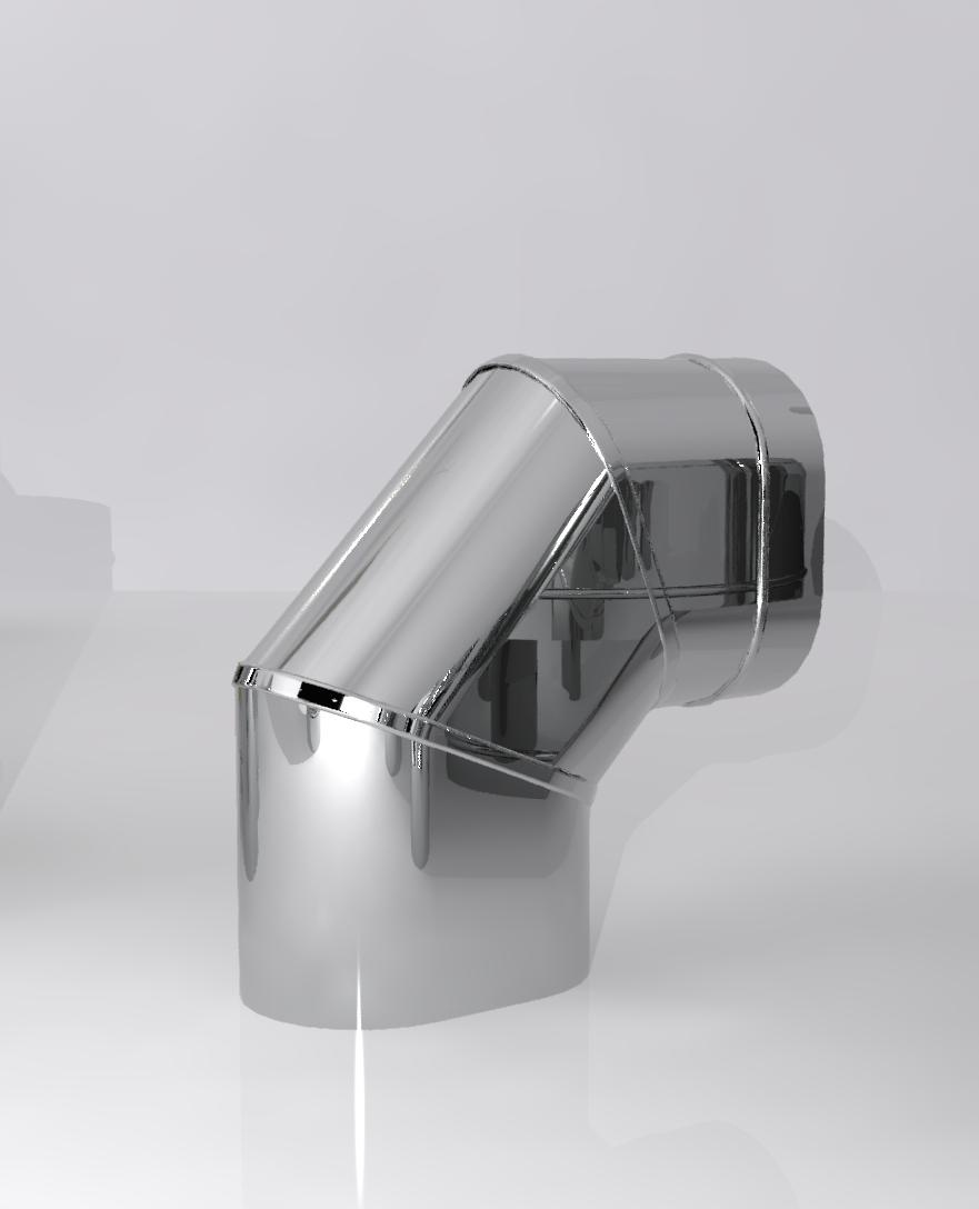 Отвод (колено) 90 градусов овальное на узкую